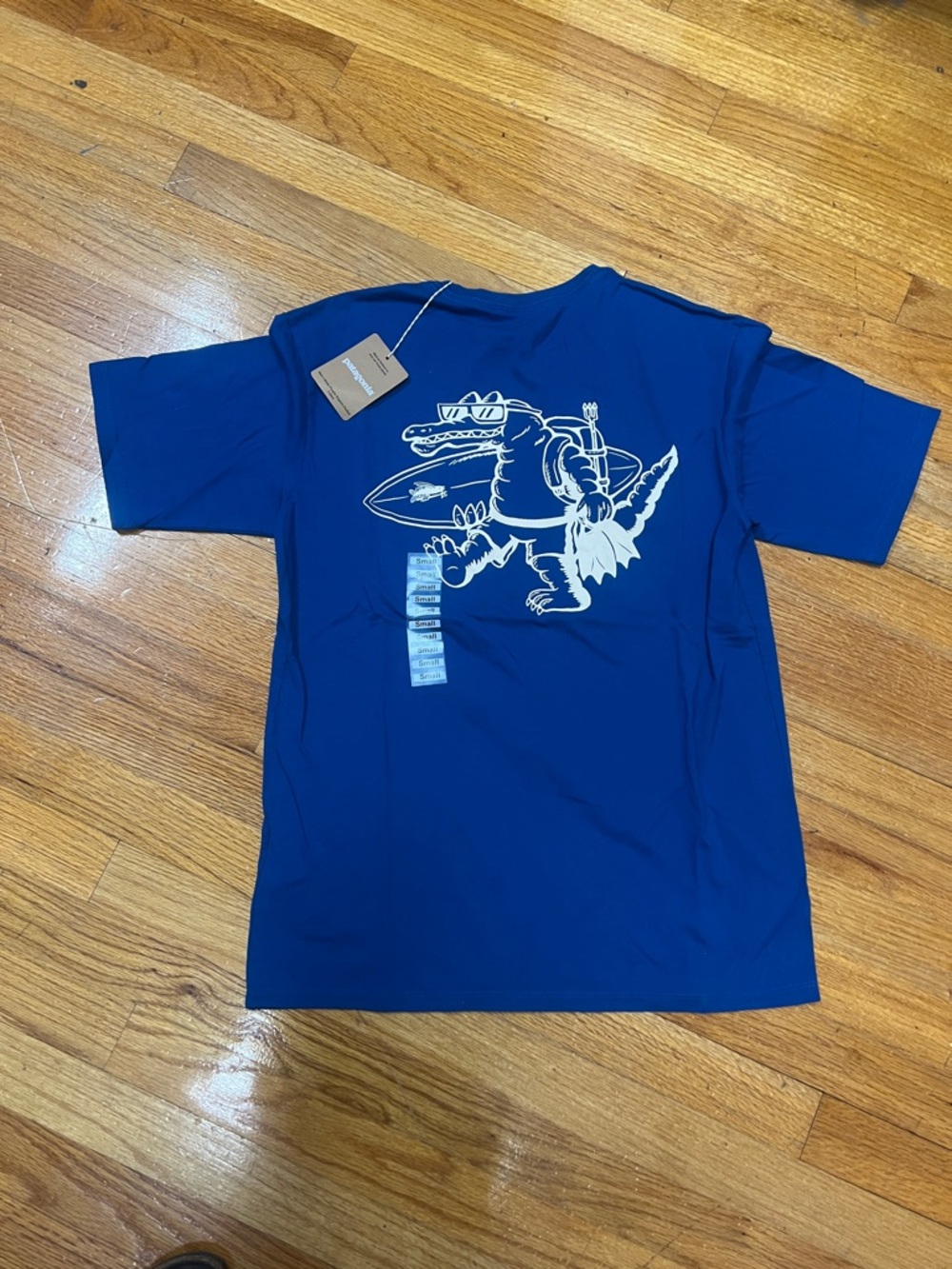 NWT M’s Patagonia Water People Organic Pocket T- Shirt- Endless Blue